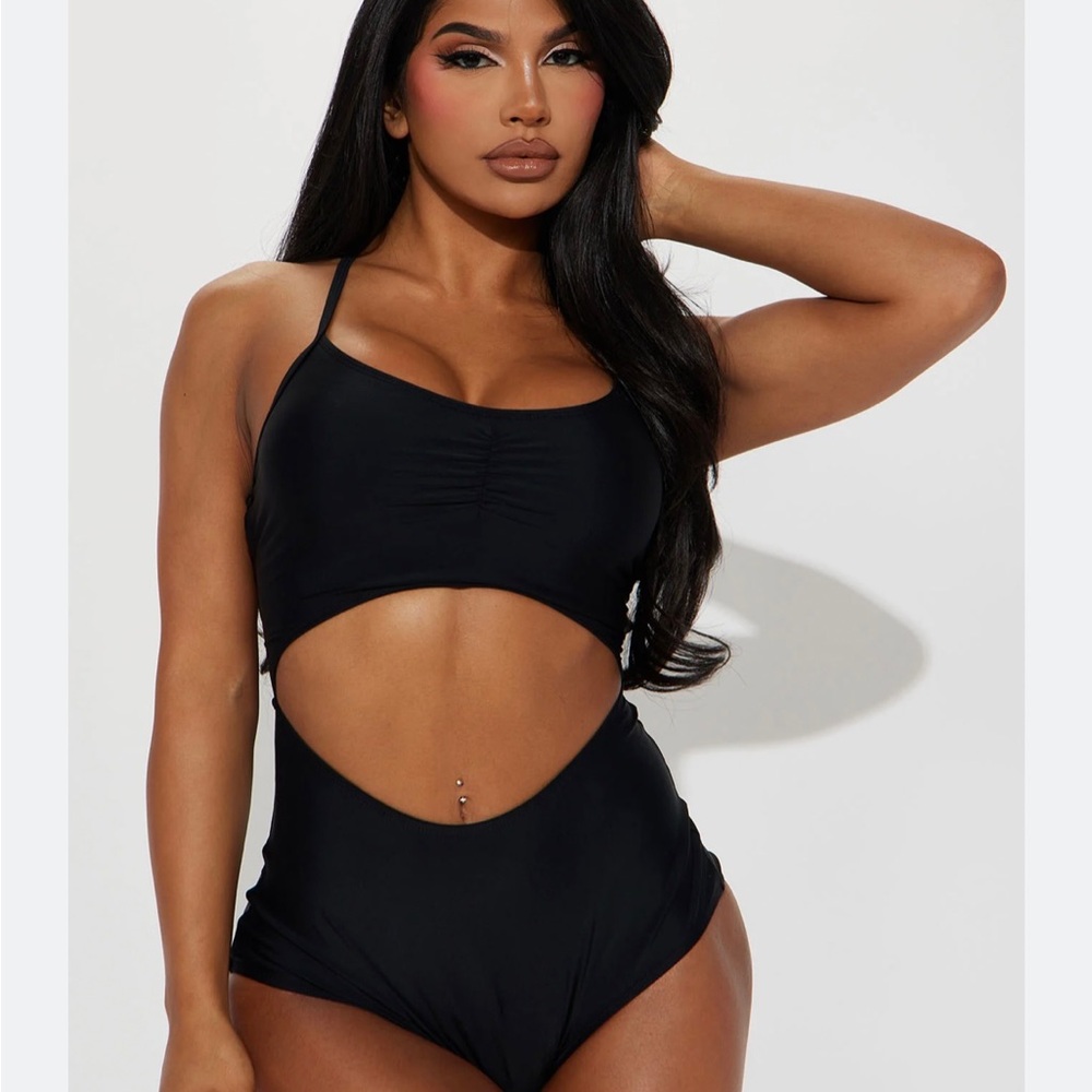 Black Cutout One-Piece Swimsuit